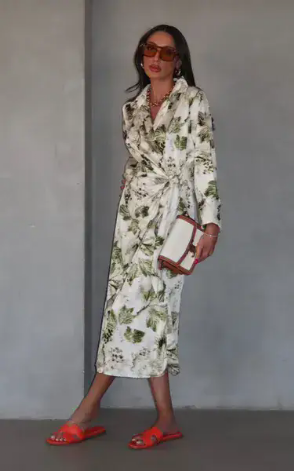 שמלת מעטפת אודיה נגיעות ירוק