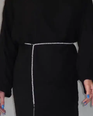 חגורת פנינים יוקרתית לנשים (כסף)