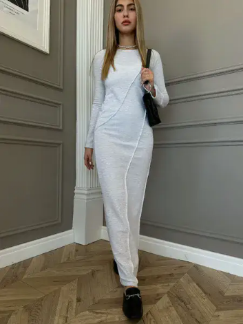 שמלת גאיה אפור