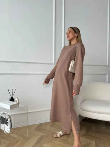 שמלת פולי חום