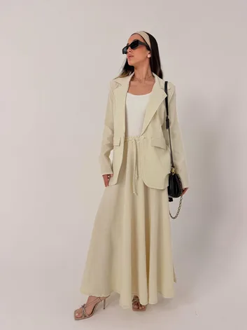 חליפת אלין שמנת