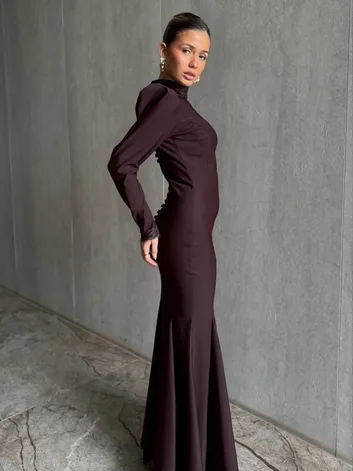 שמלת זיו חום