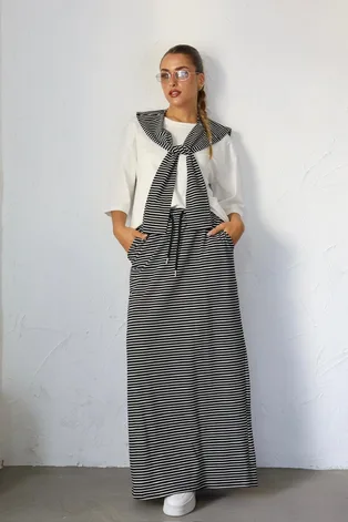 חליפת אמילי פסים שחור