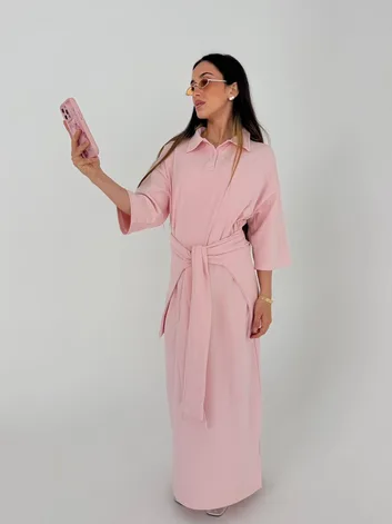 שמלת רוני ורוד