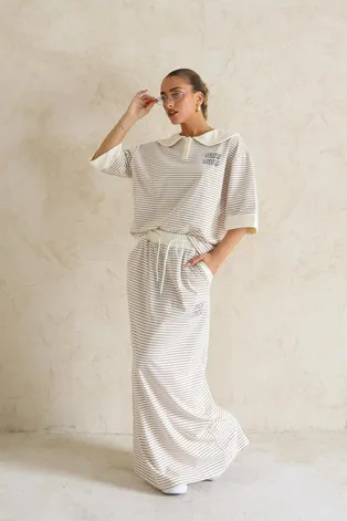 חליפת מיו פסים אבן